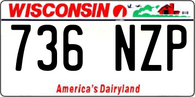 WI license plate 736NZP