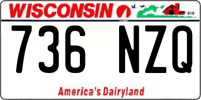 WI license plate 736NZQ