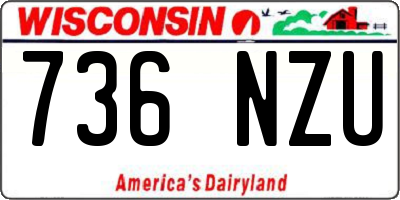 WI license plate 736NZU