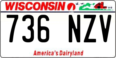 WI license plate 736NZV