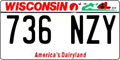 WI license plate 736NZY