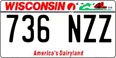 WI license plate 736NZZ