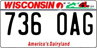 WI license plate 736OAG