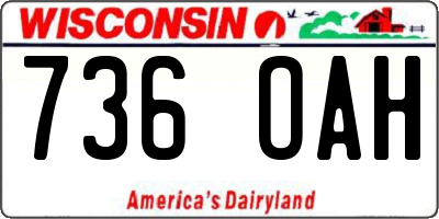 WI license plate 736OAH