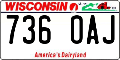 WI license plate 736OAJ