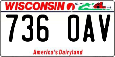 WI license plate 736OAV