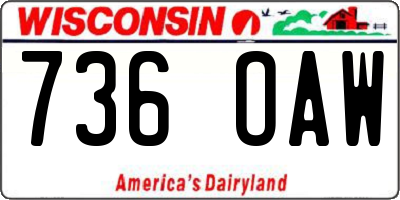 WI license plate 736OAW