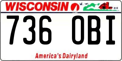 WI license plate 736OBI