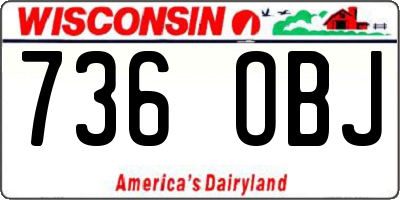 WI license plate 736OBJ