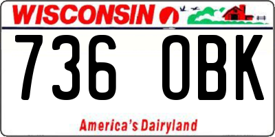WI license plate 736OBK