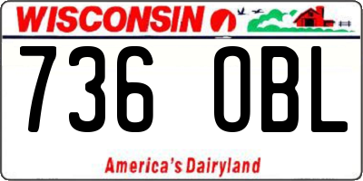 WI license plate 736OBL