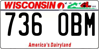 WI license plate 736OBM
