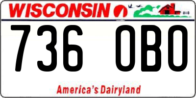 WI license plate 736OBO