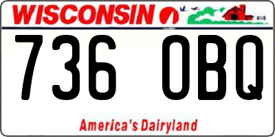 WI license plate 736OBQ