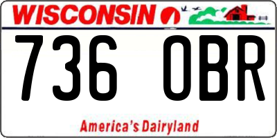WI license plate 736OBR