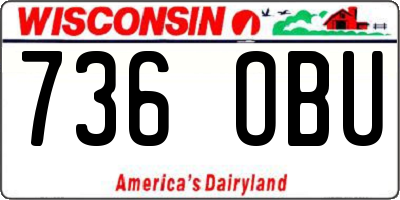 WI license plate 736OBU