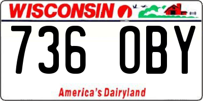 WI license plate 736OBY