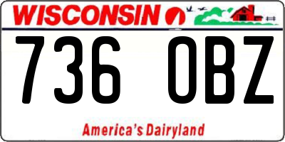 WI license plate 736OBZ