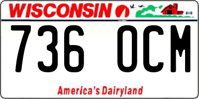 WI license plate 736OCM