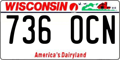 WI license plate 736OCN