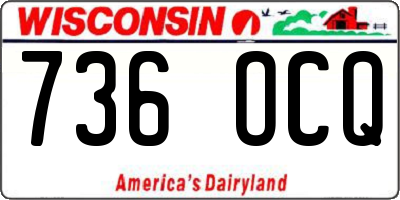 WI license plate 736OCQ