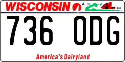WI license plate 736ODG