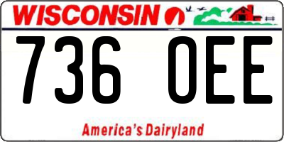 WI license plate 736OEE