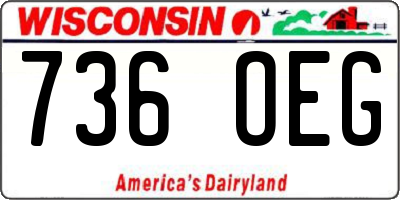 WI license plate 736OEG