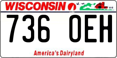 WI license plate 736OEH