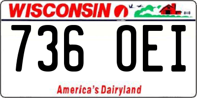 WI license plate 736OEI