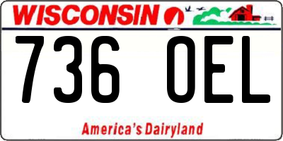 WI license plate 736OEL