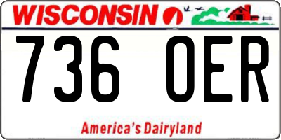 WI license plate 736OER