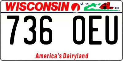 WI license plate 736OEU