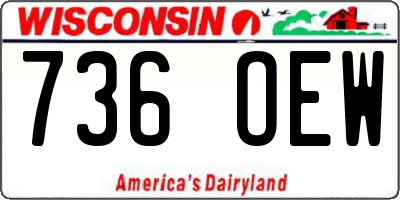 WI license plate 736OEW
