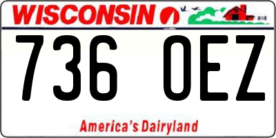 WI license plate 736OEZ