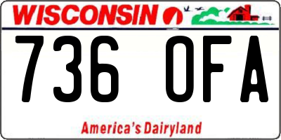 WI license plate 736OFA