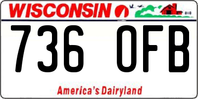 WI license plate 736OFB