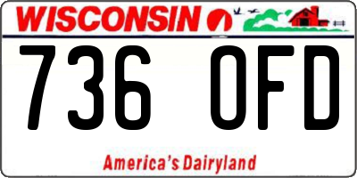 WI license plate 736OFD