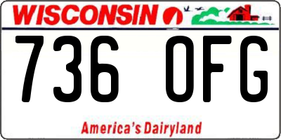 WI license plate 736OFG