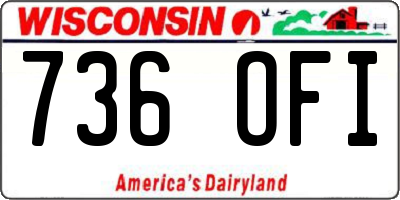 WI license plate 736OFI