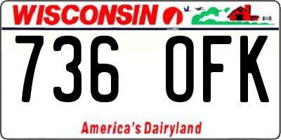 WI license plate 736OFK