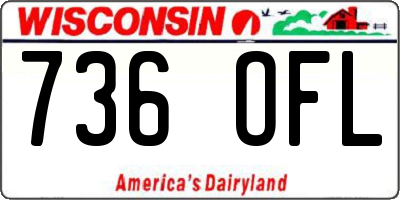 WI license plate 736OFL