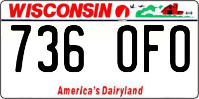 WI license plate 736OFO