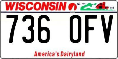 WI license plate 736OFV