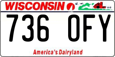 WI license plate 736OFY