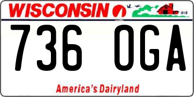 WI license plate 736OGA