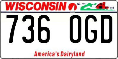 WI license plate 736OGD