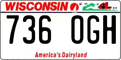 WI license plate 736OGH
