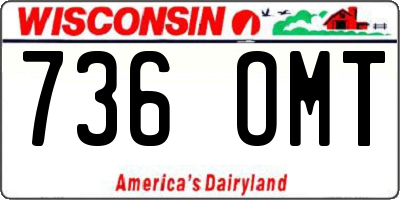 WI license plate 736OMT
