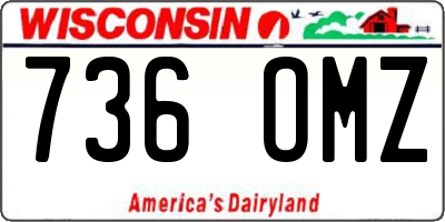 WI license plate 736OMZ